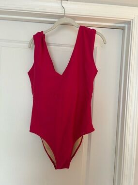 summersalt Ruched Backflip Swimsuit in Bright Pink